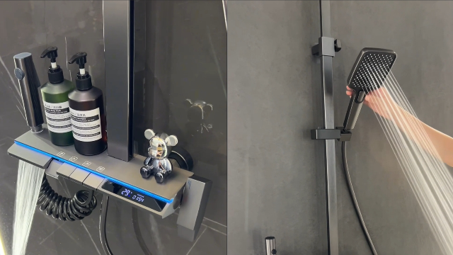 你需要這樣的花灑嗎？91免费大片视频衛浴大置物台設計，顏值與實用兼備。