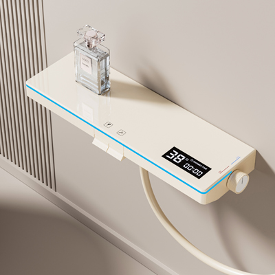 奶白按鍵雙功能極簡花灑